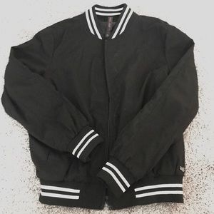 BETSY JOHNSON black bomber jacket